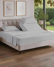 Flex Top Split Head King 4 Piece Sheet Set - Comfy Breathable Cooling Bed Sh...