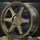 9SIX9 SIX-1 17x9 5x114.3 25 OFFSET MATTE BRONZE TE 6 SPOKES SPORT 4 WHEELS SET