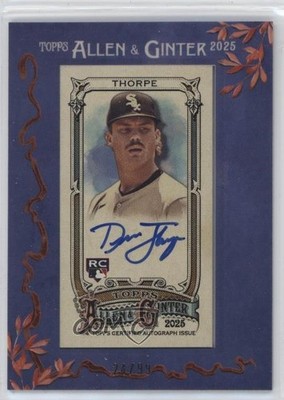 2025 Topps Allen & Ginter Mini Blue Framed /99 Drew Thorpe Rookie Auto RC 05ol