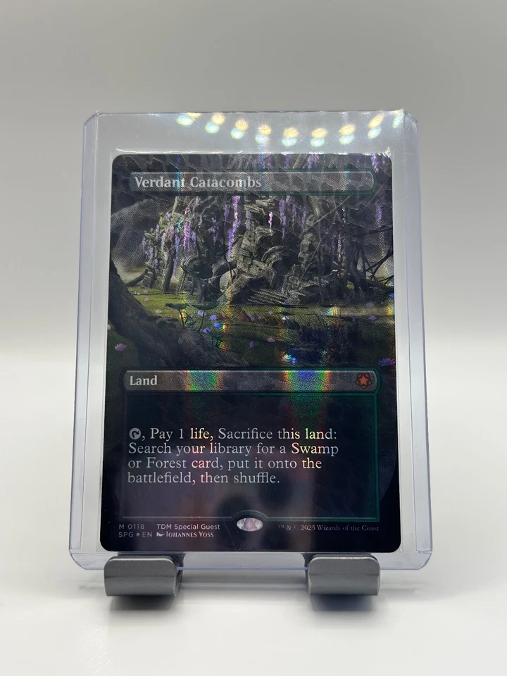 MTG, Verdant Catacombs (Borderless) (Dragonscale Foil) 118 NM Special Guests - Image 2 of 3