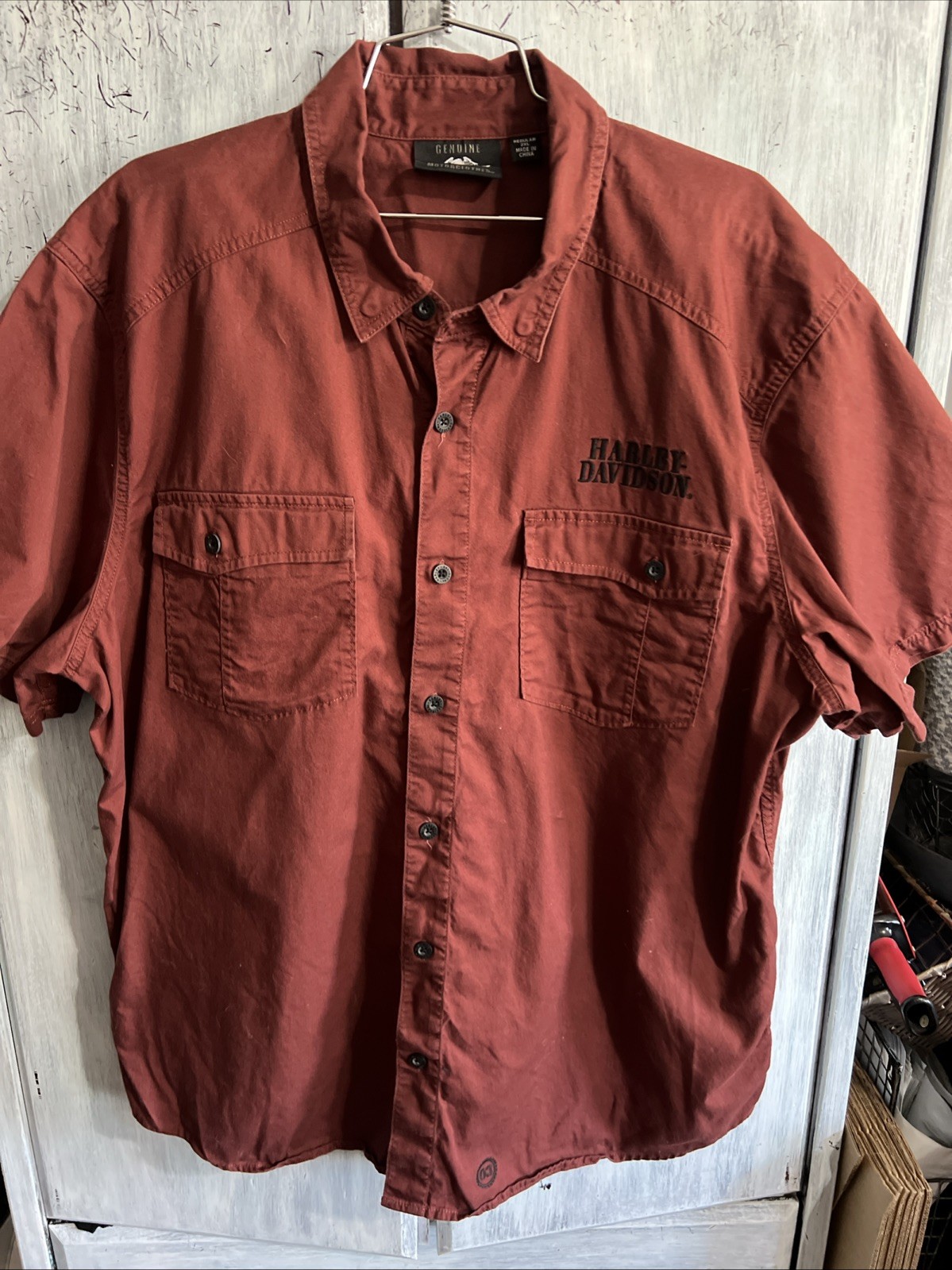 Harley Davidson collared button up motorcycle shi… - image 3
