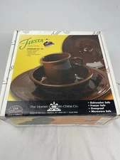 NEW in Box Fiesta Ware 4 Piece Place Setting Retired Chocolate 831 331 NIB