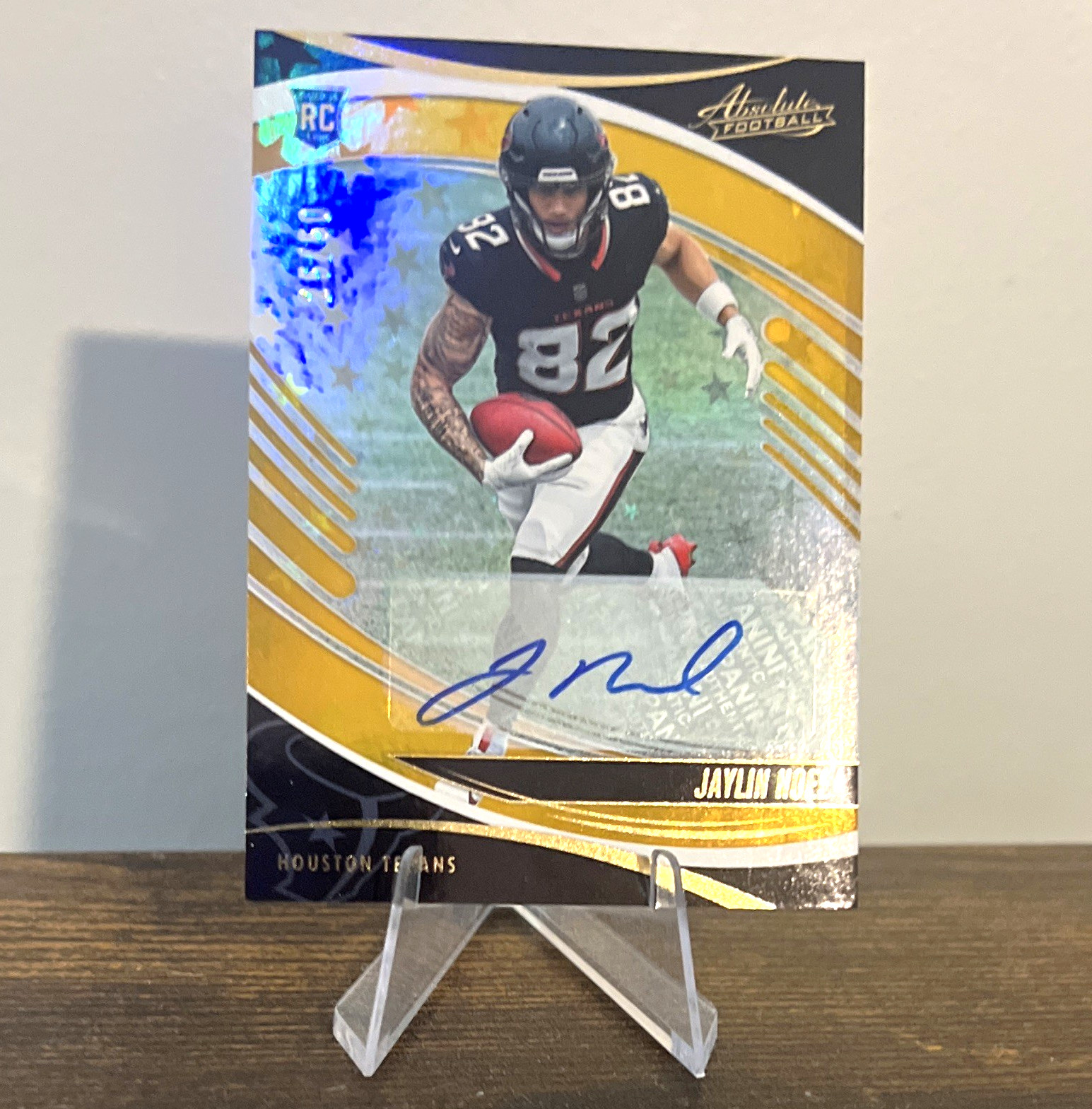 Panini 2025 Absolute Rookies Jaylin Noel Texans RC Auto Orange Spectrum /50 #141