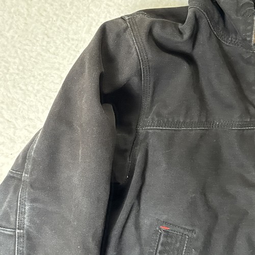 Snap On Tools Youth Kids RA Canvas Work Jacket Black Distressed Medium VTG - Picture 18 of 19