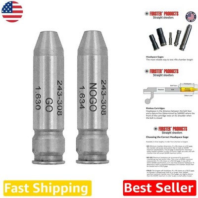 308 Win GO NO-GO Headspace Gauge Set - Accurate Rifle Chamber Testing