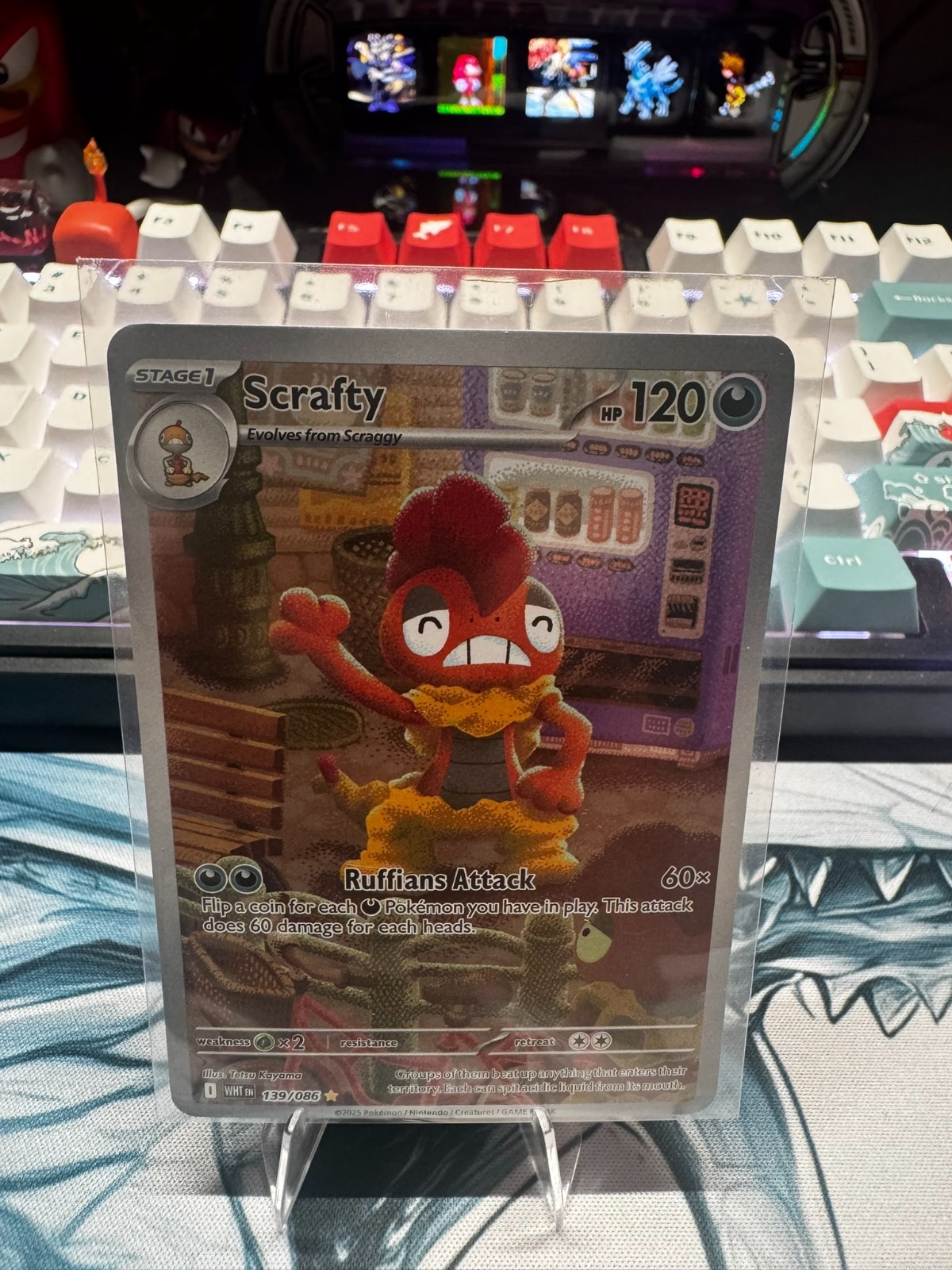 Scrafty 139/086 Sv: White Flare Holo