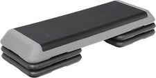 Aerobic Exercise Step Platform, Adjustable Height Compact Workout Stepper with 4