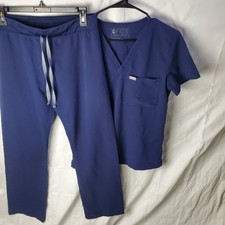 Figs Scrub Set Womens S Navy Catarina Livingston Medical Nurse Shirt Pant FW1000