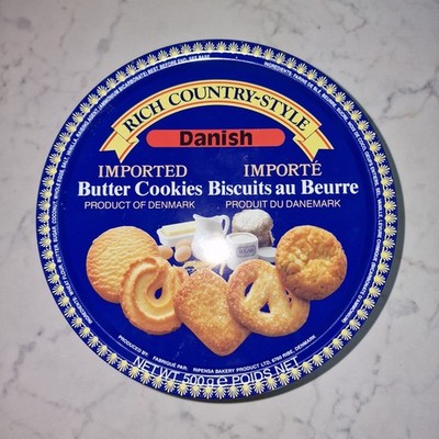 Vintage 90s Danish Butter Cookies Tin Box