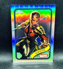2025 Topps Chrome Marvel OKOYE REFRACTOR SP #58 Silver Black Panther Wakanda