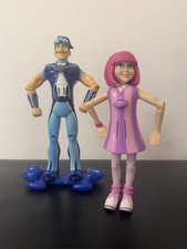 Lazy town Stephanie and sportacus talking figures