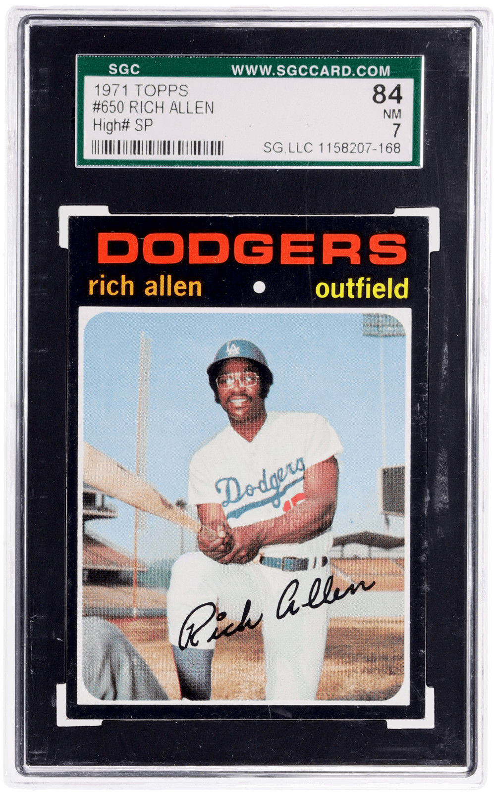 1971 Topps Dick Allen #650 SGC 7