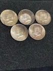 5x 1964 Kennedy Half Dollars 90% Silver Lot $2.50 Face Junk Silver Coins