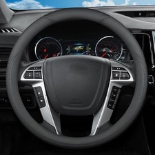 Steering Wheel Cover For Ford F150 F250 F350 2026 Black Leather 15.5-16 Inch Steering Wheel Cover For Ford F150 F250 F350 2026 Black Leather 15.5-16 Inch