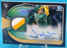 2025 Bowman Jacob Wilson Chrome RC Auto Relics Black /10 #BCAR-JWI Athletics
