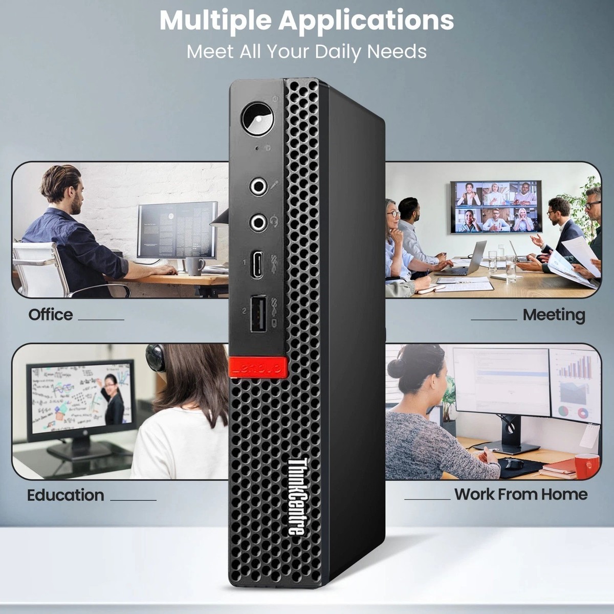 Lenovo M720q Mini pc intel i3-8th 8GB RAM 256GB SSD Wi-Fi Wireless