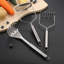 Stainless Steel Potato Masher Manual Fruit Vegetable Crusher Baby Food Kitchen T