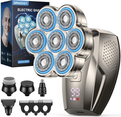 7D Head Shavers for Bald Men 5 in 1 Magnetic Detachable IPX7