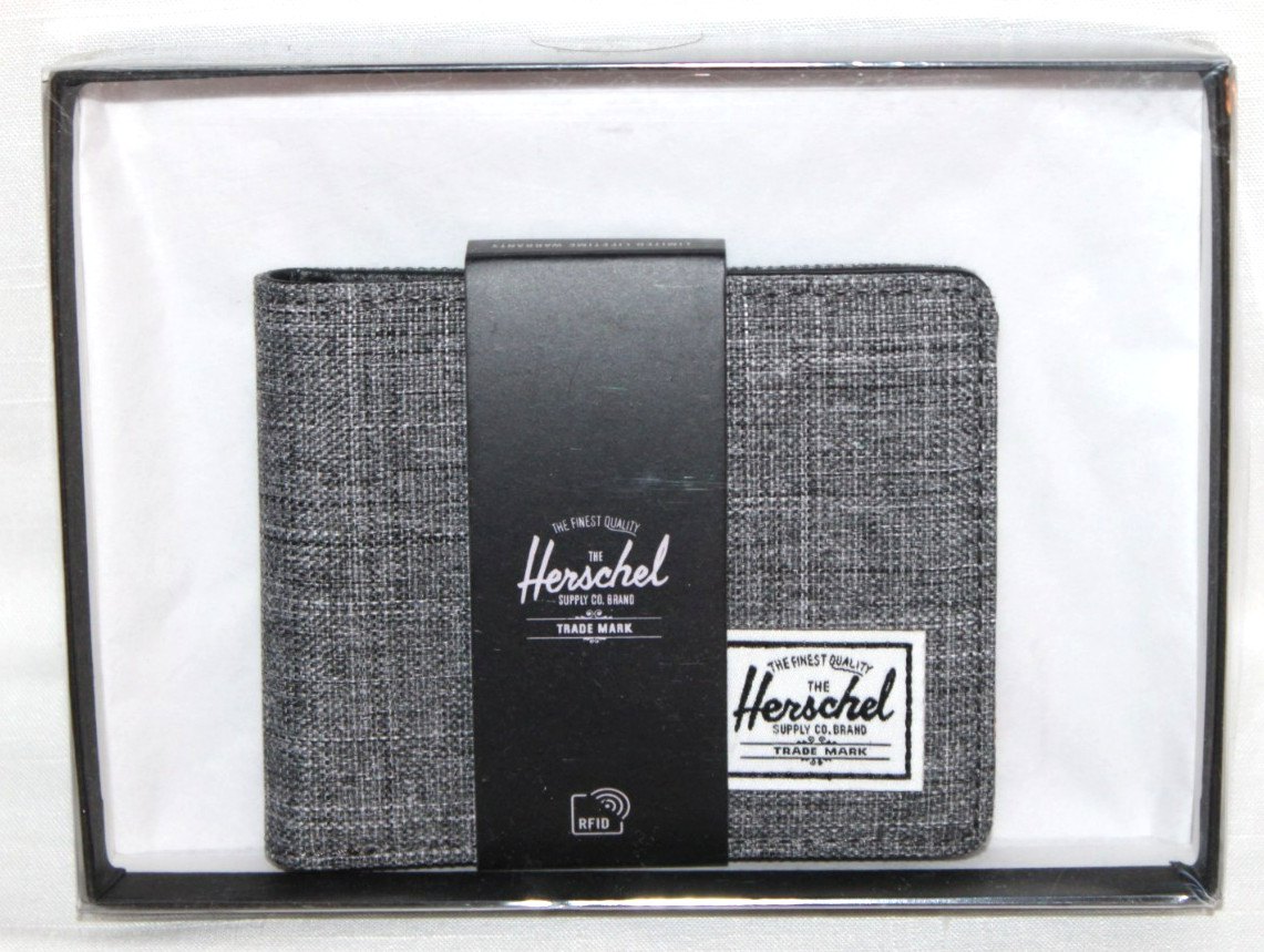Herschel Supply Co Hank+ Wallet Raven X/Black RFID Blocking 