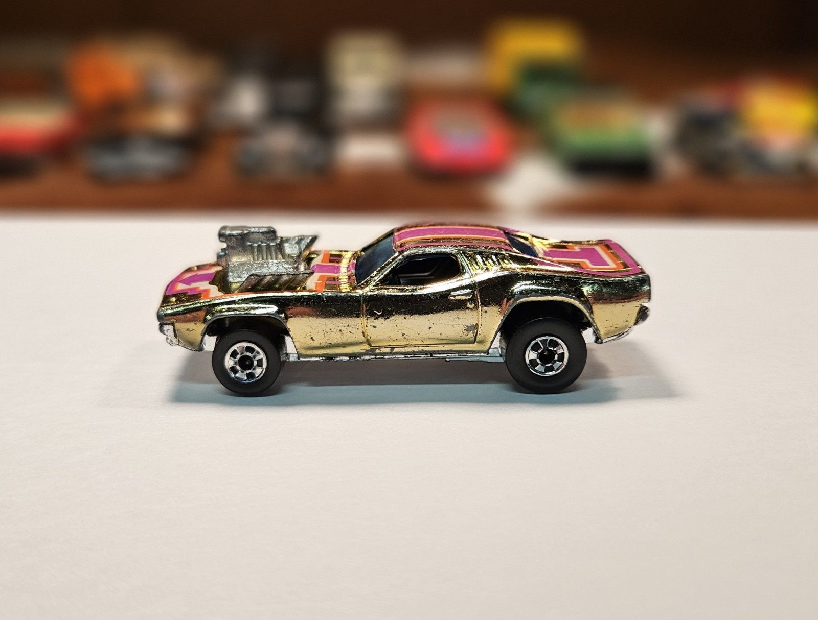 Vintage 1970 Hot Wheels Rodger Dodger Chrome Hemi Muscle Blackwall Hong Kong