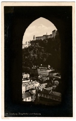 Rppc RESTAURANT Festung Hohen SALZBURG AUSTRIA Thru Stiegl Brewery Cellar Vtg PC