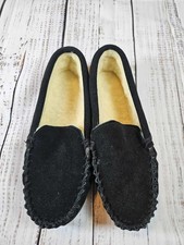 Alpine Swiss Mens Moccasin Slippers Genuine Suede Upper Memory Foam Insole Sz8