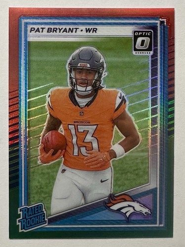 2025 Panini Donruss - Rated Rookie Pat Bryant #336 Optic Preview Red & Green...