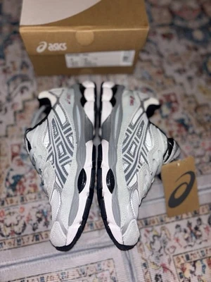 ASICS GEL baskets homme running gris blanc noir rouge lacets 45 EU - Photo 1/4