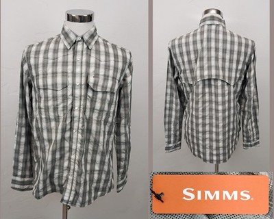 Simms Big Sky Shirt Men's Medium Exuma Plaid Long Sleeve NWT #W4311