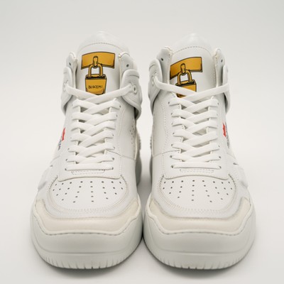 Size 42eu 9 us - BUSCEMI Basket White High Top Sneakers Leather | eBay