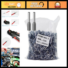 1000pcs AWG16 Wire Ferrules Terminals Kit - Insulated Cord Pin Ends for Electric