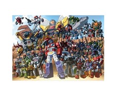 Transformers Autobot Nostalgia Cartoon Collage Water Resistant Sticker
