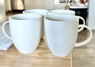 Le Creuset White Mugs 350ml BRAND-NEW With Label Set Of 4