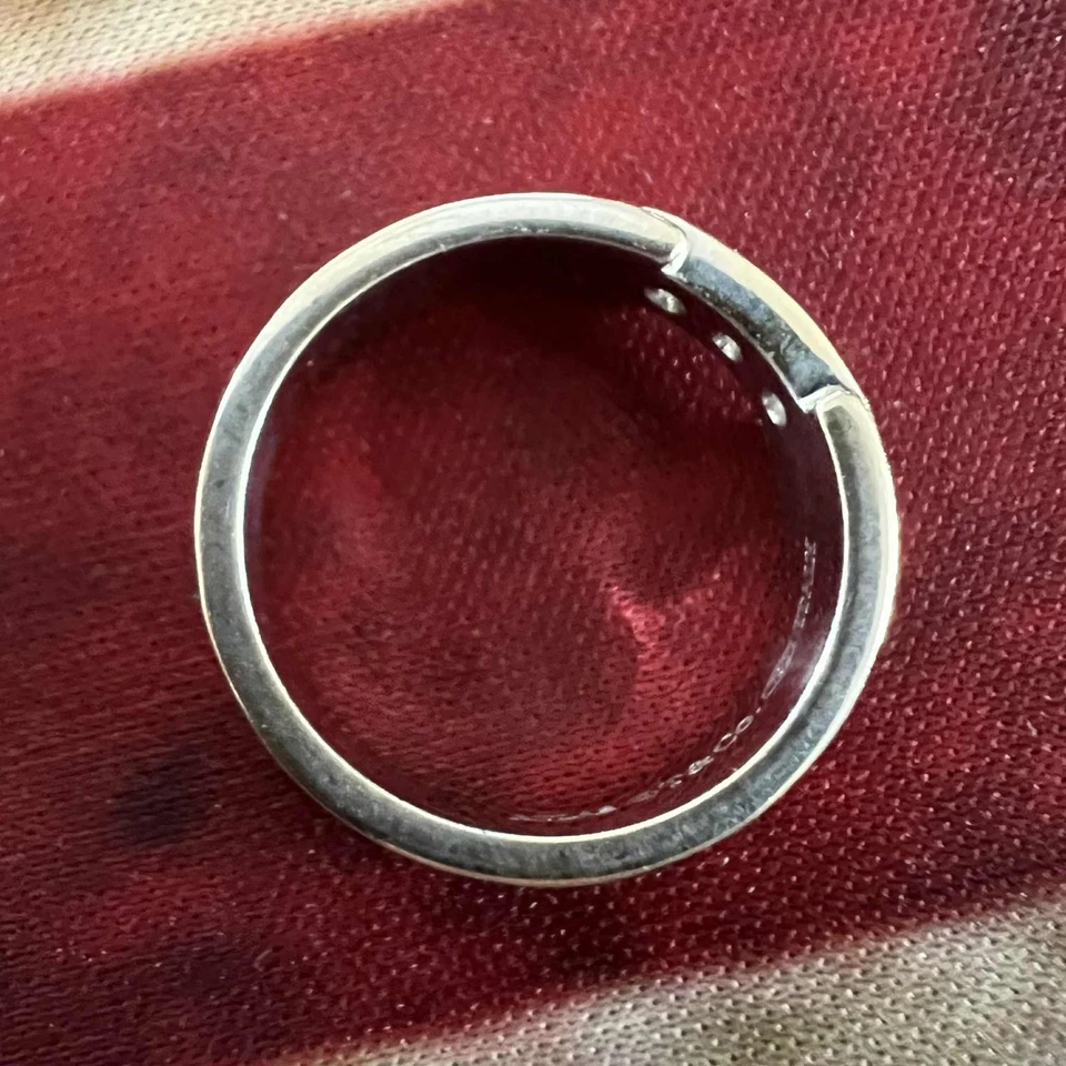 Anillo Tiffany & Co. Atlas Oro Blanco 18k Diamante Redondo Números Romanos Talla 6 Foto 2 de 4