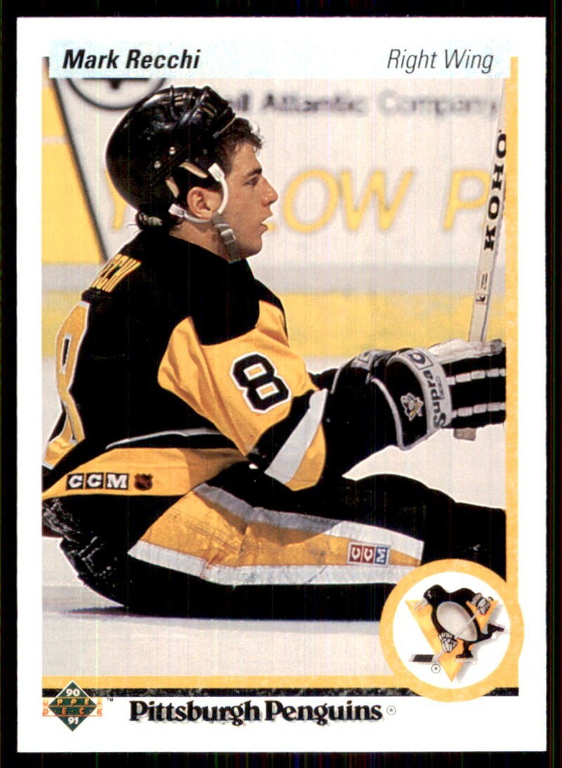 1990-91 Upper Deck #178 Mark Recchi RC Rookie Pittsburgh Penguins