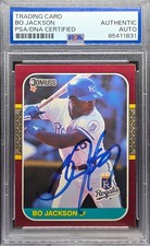 1987 DONRUSS OPENING DAY # 205 SIGNED BO JACKSON Auto PSA/DNA certified