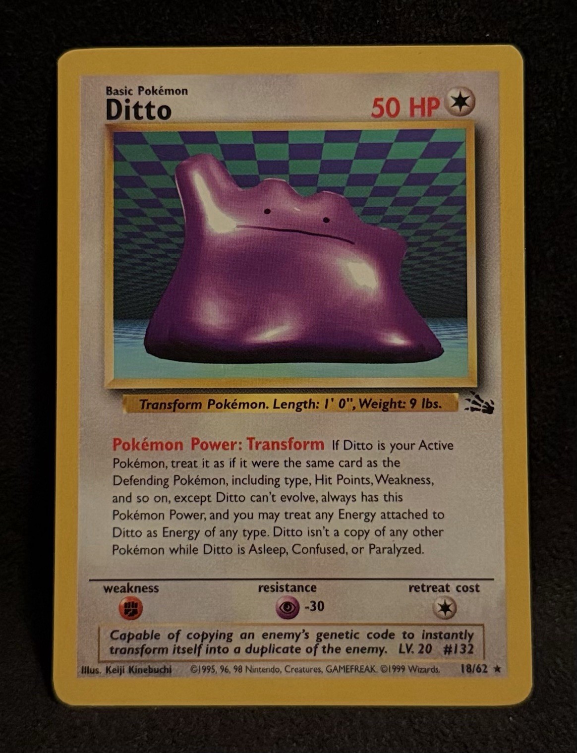 Wizards of the Coast Ditto 18/62 Fossil Rare Regular 50HP EN 1999 Unlimited