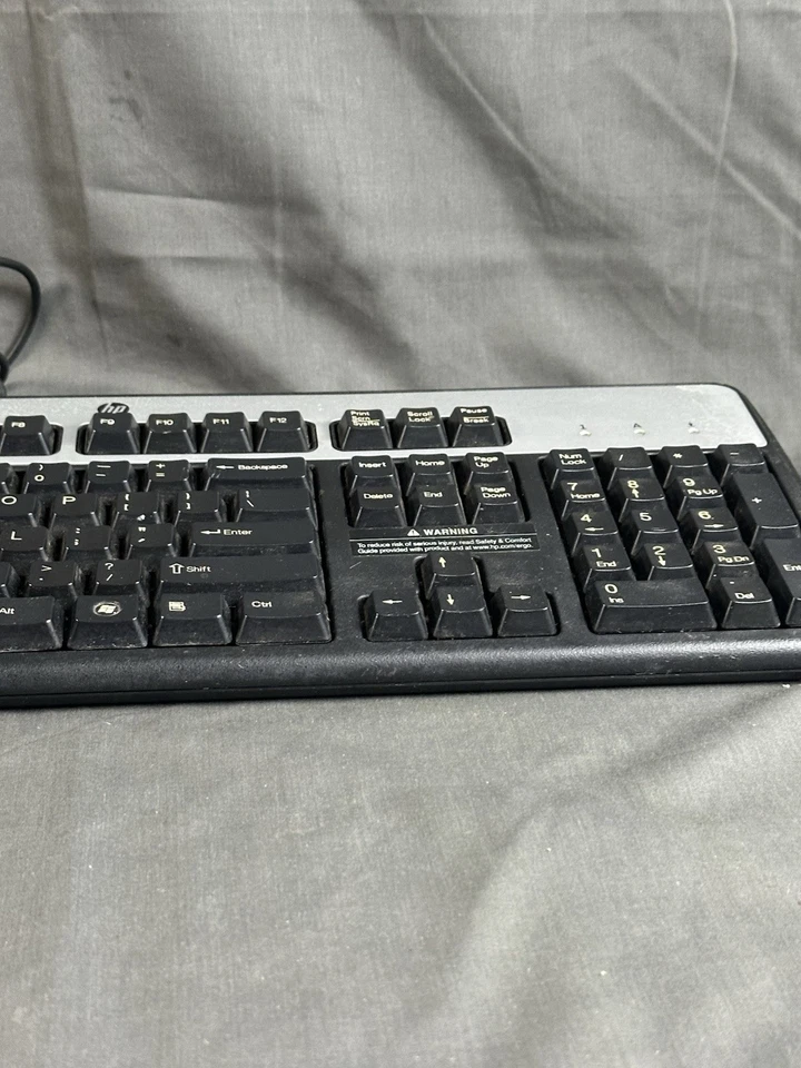 HP KU-0316 Black & Silver USB Keyboard (434821-007) - Image 3 of 4