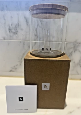 TOTALMENTE NUEVO en CAJA Nespresso Pantalla para Servir Mediana Tapa de Bambú Café Nuevo en Caja - Imagen 1 de 4