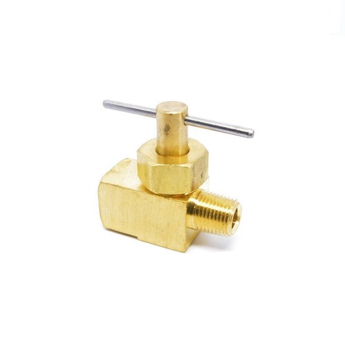 1/8 Male NPT x 1/8 Female NPT Inline Brass Liquid Gas Needle Valve