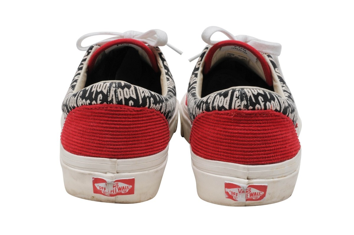 Vans Fear Of God Men Era 95 DX Logo Sneakers 10 43 Red White Vans Fear Of God Men Era 95 DX Logo Sneakers 10 43 Red White