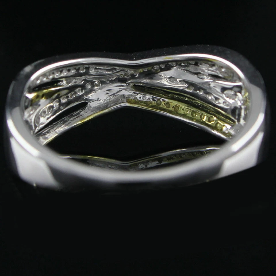 Damas Plata Esterlina Diamante Enchapado en Cruz Rg 14K Chapado en Oro Amarillo Más Bajo eBay Foto 4 de 4