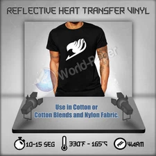 Reflective Heat Transfer Vinyl,  Silver  Roll x Yard