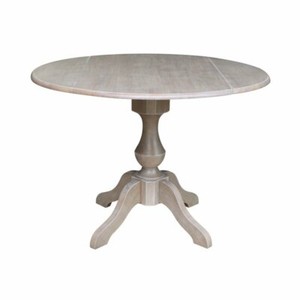 leaf drop table pedestal round concepts international taupe gray dual washed kayden target hover zoom k09 weathered 11b