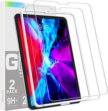 2 Pack Glass Screen Protector Compatible With iPad Pro 12.9 2020 and 2018 