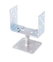 Aqbau® U-PfostenträGer Verstellbar 0 - 160 Mm Zum Aufschrauben AufschraubhüLse
