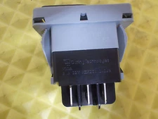 Carling Contura XI Rocker SW w/barrier On-On MARINE DPDT Blk Rocker Grey Barrier