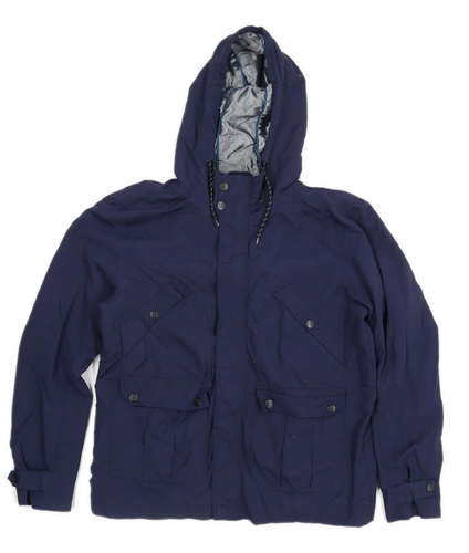 Peacocks Mens Size L Blue Raincoat | eBay