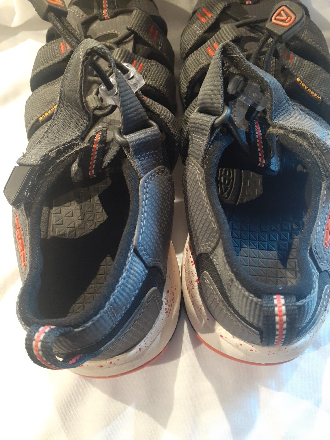 Sandali Keen Ragazzo Youth 3 Grigio Nero Rosso Ottime Condizioni