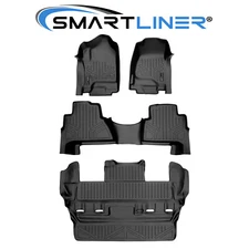 SMARTLINER Custom Fit Floor Mats 3 Row Mat Liner Set 2015-2020 Cadillac Escalade